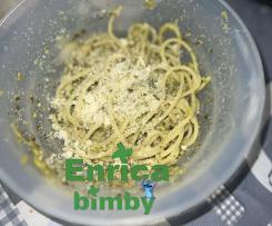 Spaghetti Con pesto di piselli Al limone