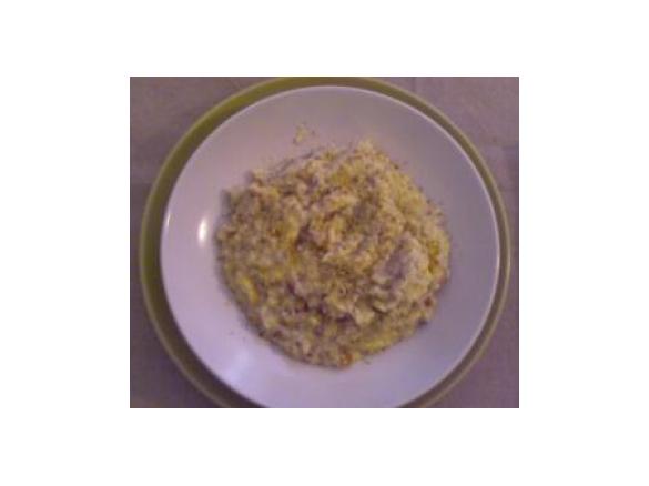 Risotto, speck scamorza e noci
