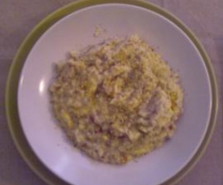 Risotto, speck scamorza e noci