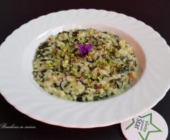 Risotto con coda di rospo e cavolo nero