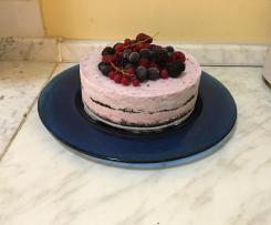 Torta gelato ai frutti rossi e biscotti-Contest frutti di bosco gelati