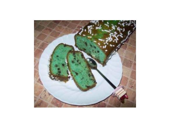 Plum cake alla menta e gocce di cioccolato