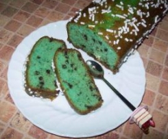 Plum cake alla menta e gocce di cioccolato