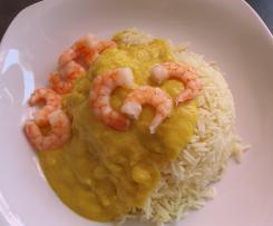 Riso al curry e mazzancolle