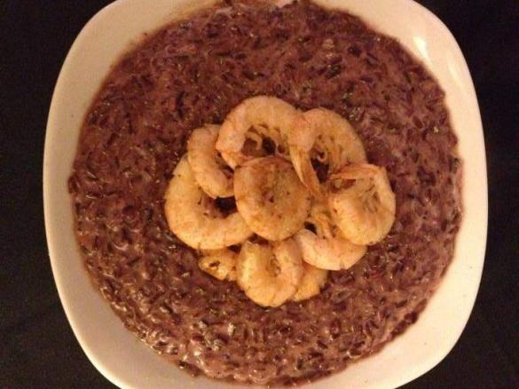 RISO VENERE ALLE FRAGOLE CON GAMBERI SELVAGGI, AL PROFUMO DI LIME