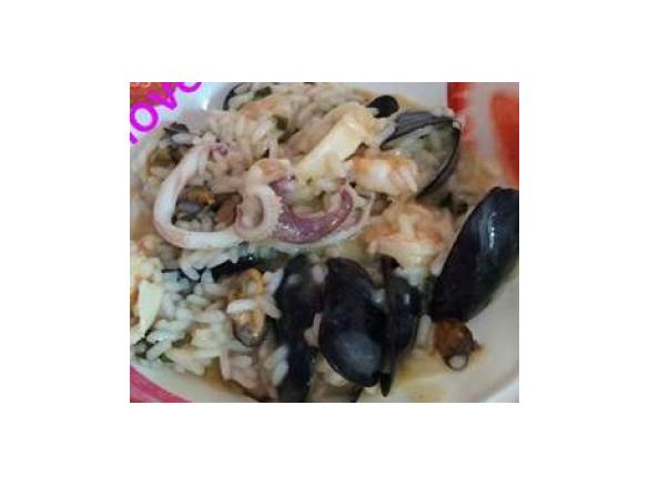 risotto alla marinara con pesce fresco