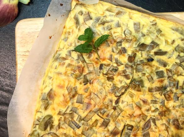 Flan di carciofi e caprino alla menta