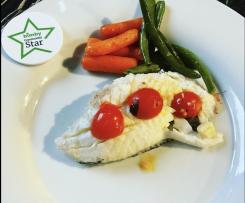 Scorfano in sottovuoto con pomodorini