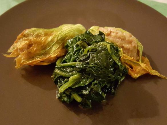 Fiori di zucca ripieni light