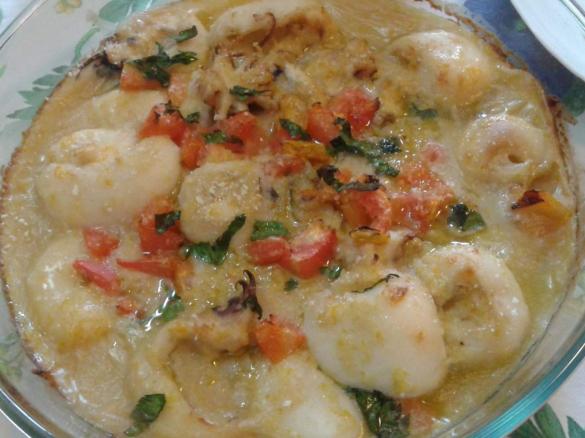 Seppie gratinate alle verdure