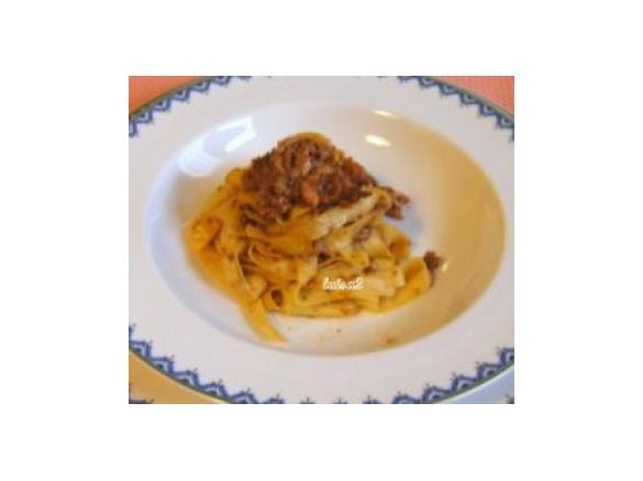 Pappardelle ai funghi con sugo di coniglio