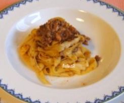 Pappardelle ai funghi con sugo di coniglio