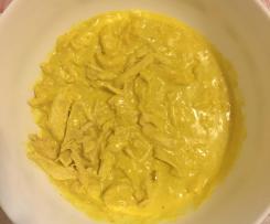 Straccetti di pollo allo yogurt e curcuma