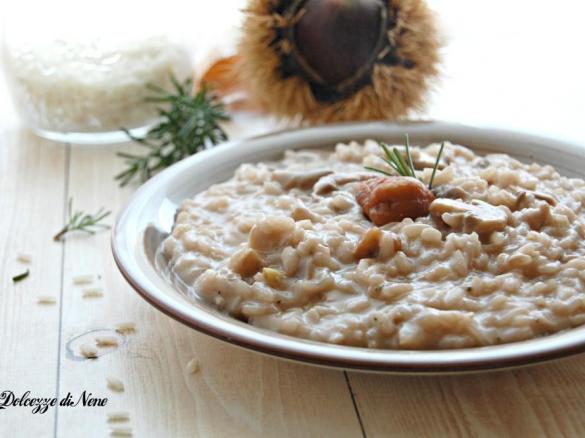 RISOTTO CON FUNGHI E CASTAGNE