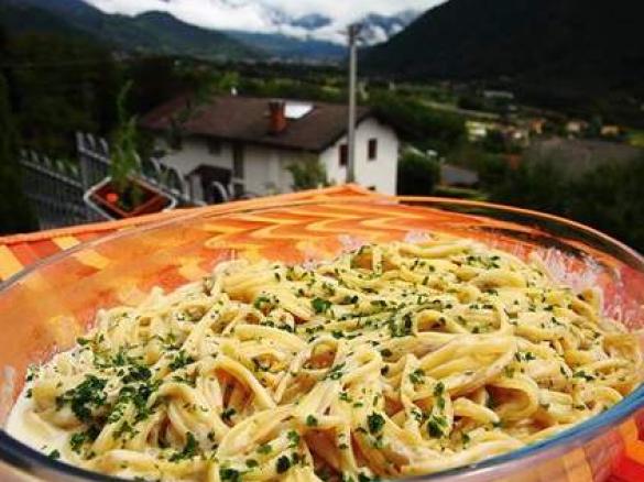 Bavette panna e funghi