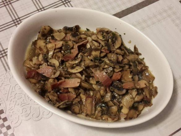 Funghi trifolati allo speck