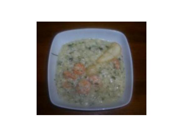 Risotto alle pere e gamberetti