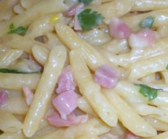 Pennette con pancetta