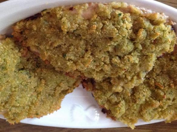 Sgombri in crosta di zucchine 