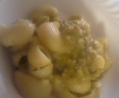 conchiglie con salsa di peperoni,melenzane e zucchine