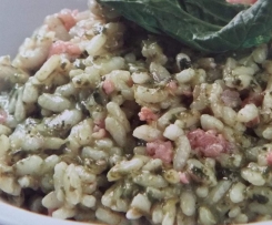 Risotto con funghi spinaci 