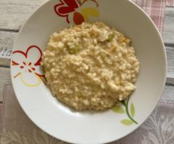 Risotto al parmigiano e fiori di zucca