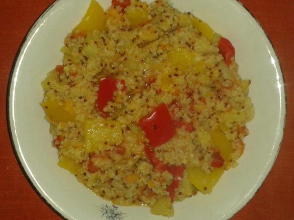 Bulgur e quinoa con verdure