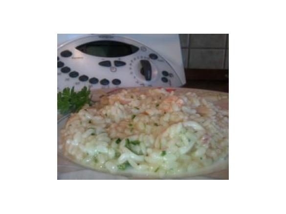 Risotto gamberetti, calamari e champagne ( Natale)