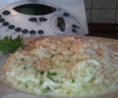 Risotto gamberetti, calamari e champagne ( Natale)