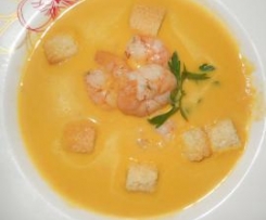 Vellutata di Carote  con Gamberi dedicata A Wlapappa