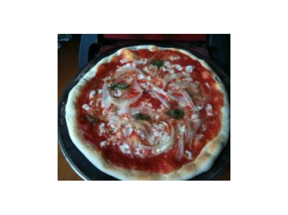 Pizza cotta nel fornetto con pietra refrattaria con impasto della mia amica nanino (iscritta anche lei al forum)