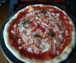 Pizza cotta nel fornetto con pietra refrattaria con impasto della mia amica nanino (iscritta anche lei al forum)