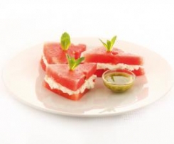 Anguria con ricotta e pesto di menta