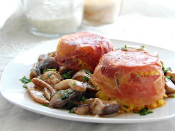 SFORMATINI DI RISO CON SPECK E FUNGHI INSAPORITI - CONTEST TIMBALLI DI RISO