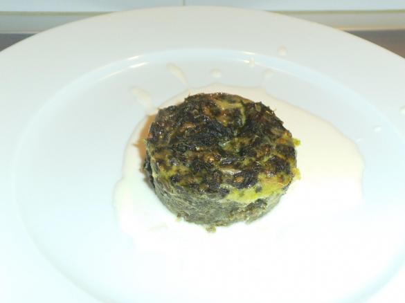 FLAN DI SPINACI SU CREMA DI PARMIGIANO