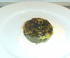 FLAN DI SPINACI SU CREMA DI PARMIGIANO