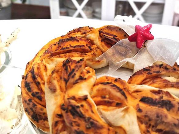 Corona intrecciata di pizza