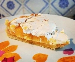 Lemon Merigue Cake con Meringa Svizzera (ricetta tradizionale USA, crostata meringata al limone)
