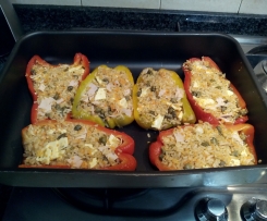 Peperoni ripieni di riso e quello che vuoi tu