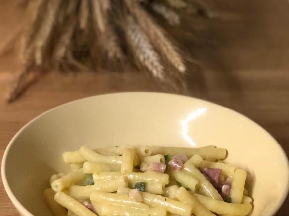 Pasta risottata con zucchine pancetta e robiola "CONTEST PASTA RISOTTATA"