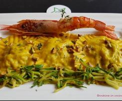 Ravioli di gamberoni e zucchine