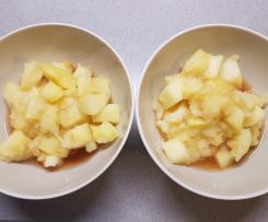 Variante di mele cotte al profumo di cannella e limone