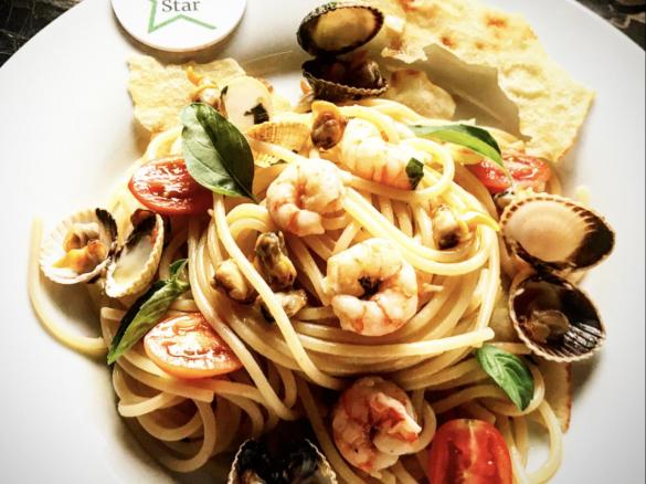 Pasta arselle e gamberi