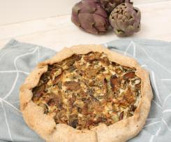 Torta rustica con ricotta e carciofi
