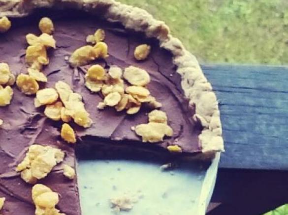 Crostata vegan al farro con ganache al cioccolato