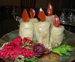 Candele natalizie (Centrotavola e antipasto di Natale)