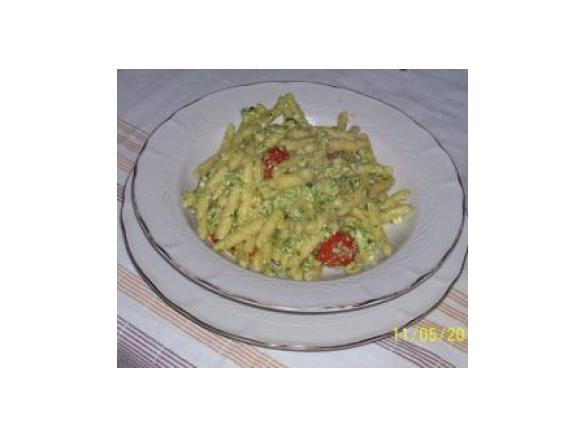 trofie al pesto di rucola e ricotta