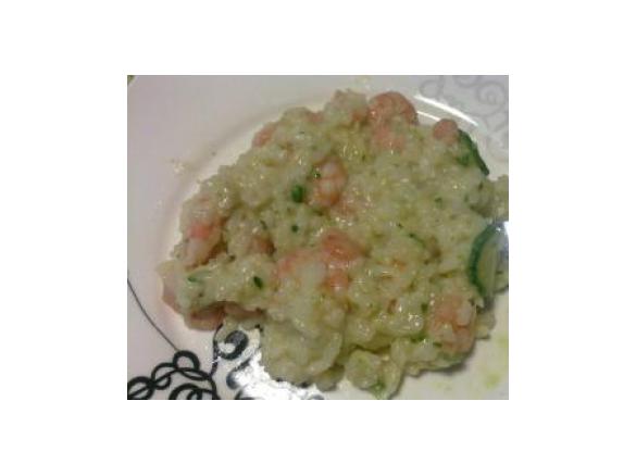 Risotto gamberetti e zucchine (o asparagi) veloce e buono