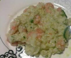 Risotto gamberetti e zucchine (o asparagi) veloce e buono
