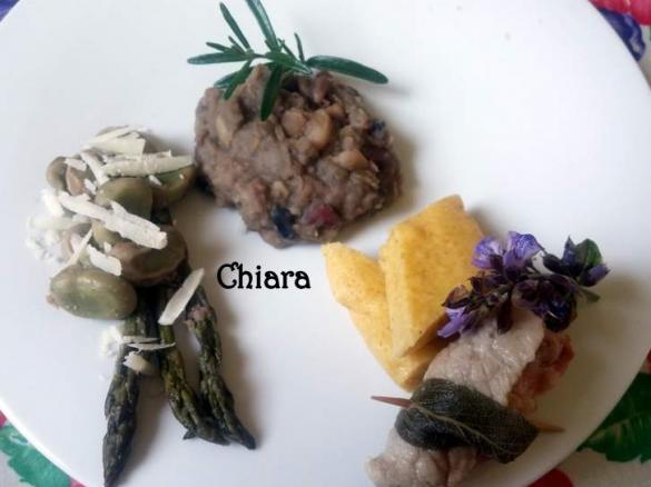 Crema di legumi, fave con pecorino, simil saltimbocca e torta di pangrattato CONTEST MULTILIVELLO